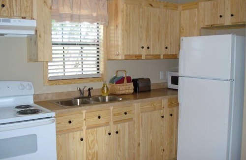 Rainbow Cabin | 1 bedroom cabin, sleeps four. Pet friendly. Property is on Brazos River.