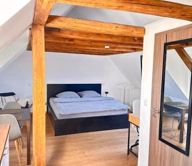 Oedheim Apartment | 1 Zimmer Wohnung DG mit Klimaanlage und kleinen Balkon