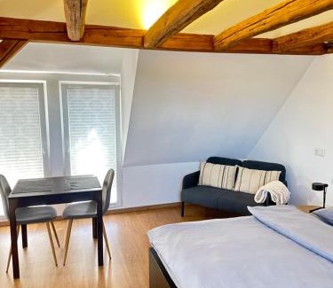 Oedheim Apartment | 1 Zimmer Wohnung DG mit Klimaanlage und kleinen Balkon