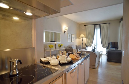 San Casciano dei Bagni Apartment | 1200 square feet, 1 bedrooms, 1 bathrooms, kitchen and living, terrace of view
