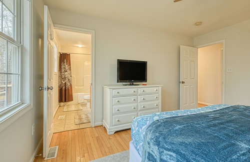 Louisa House | 2-level home with gated community water access/boat launch, firepit, & game room