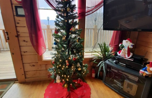 Slaty Fork House | 2 Miles to Snowshoe Secluded 3BR Log Cabin on 9 acres Hot Tub Waterfall WIFI