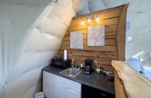 Sutton Apartment | 2 queen Bed and Full Bath Glamping Dome on the River!