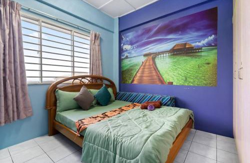 Rawang Apartment | 2 scenic air cond bedrooms, 1 room ceiling fan, near Bandar Rawang