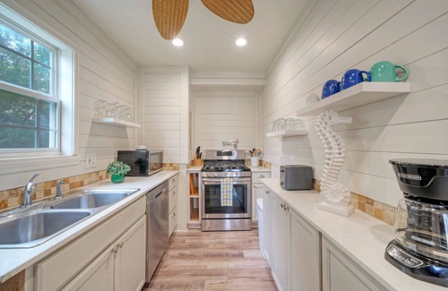 Shibui Sands House | 2-Unit Home in Golf Cart Zone w/Patio + Balcony | Salty Sunshine: Group Retreat