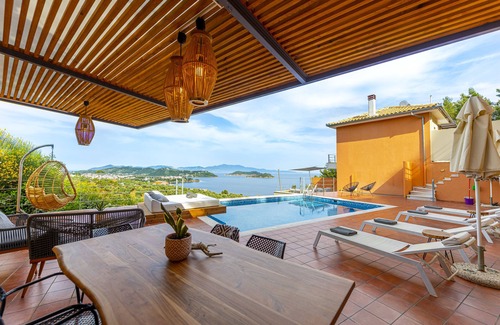 Agia Paraskevi Villa | 2B Luxurious Villa Io, With Private Pool And Stunningt Sea Views