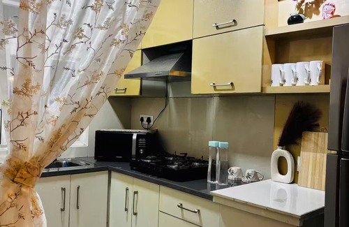 Dwarka Apartment | 2bhk apartment with a cute kitchen and exclusive access to a private terrace. <3