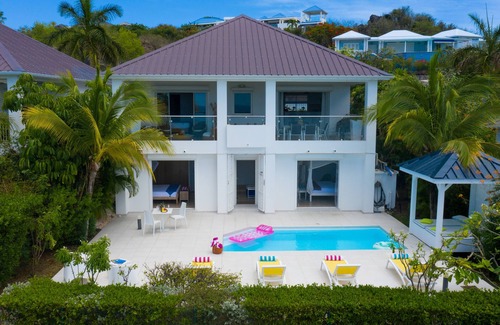 Grand Case Villa | 3 bedroom villa with gorgeous view over Happy Bay (Blue Sailing)