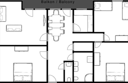 Schenkenzell Apartment | 3 Ferienwohnung im Hof, 120qm, max. 6 Personen
