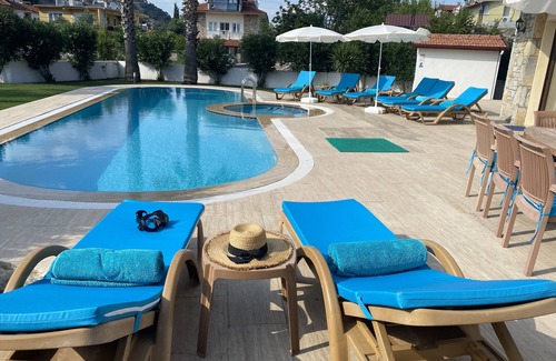 Dalyan City Center Villa | 4 Bed Private Premier Villa in Private Walled Gardens and large Pool/jacuzzi