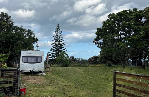 Aongatete House | 4 berth caravan to rent for 2 adult and 2-3 kids. 110$/night.