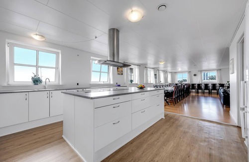 Oddesund Syd House | 40-person holiday home, with large pool area and panoramic views of the.