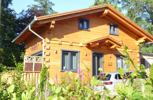 Hahnenklee House | 5 * log cabins with sauna, fireplace, terrace, barbecue etc. in alpine chalet style