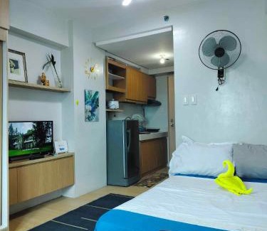 South Triangle Apartment | 5th Floor Tower D Studio Typed Unit with AC, Netflix and Unlimited Wifi Access