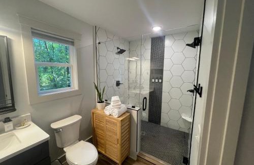 Sautee Nacoochee House | 6 miles from Helen Couples Shower Private Fire Pit