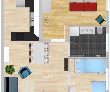 Großdeuben Apartment | 62 m² Apartment ∙ 2 bedrooms ∙ 5 guests