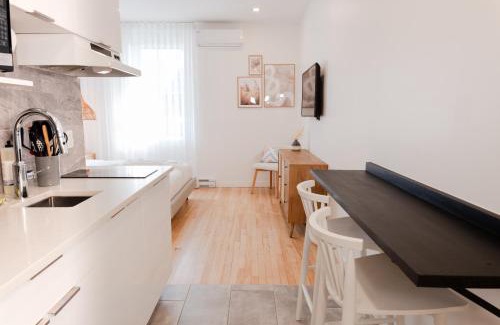 Plateau Mont Royal Apartment | #7 - Charming Studio - Self Check in - Plateau - St-Denis - AC - TV