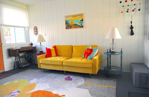 Independence House | A guest house with unique decor featuring upcycled and recycled items.