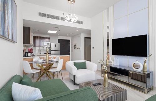 Dubai Apartment | A Sophisticated 2BR Stay w Study in Gemz-9