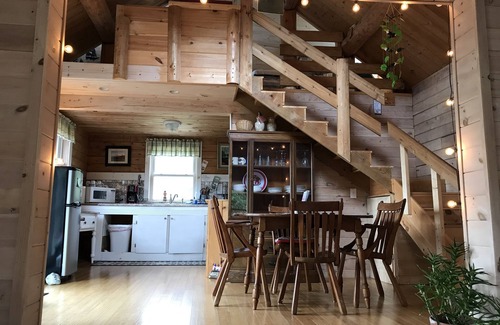 Corea Cabin | Acadia SummerHill Log Cabin-charmingly unique, cozy and quiet, a true hidden gem