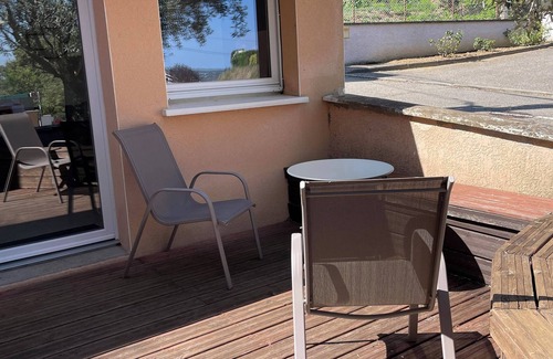 Loire-sur-Rhone Apartment | Air-conditioned, self-contained studio with private terrace