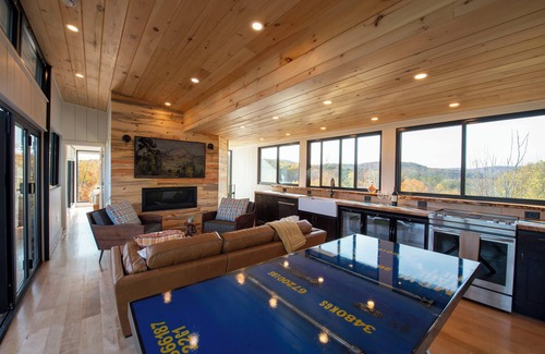 Whitingham Apartment | Amazing 34 foot high shipping container home in Whitingham on Sadawga Lake
