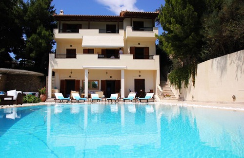 Porto Heli Villa | AMAZING SEA VIEW VILLA WITH PRIVATE POOL AND WALK TO BEACH SLEEPS 10