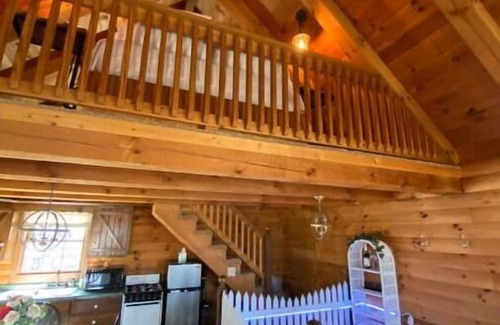 Millersburg Cabin | Amish built Honey Bear Cabin/jacuzzi tub,&loftbed