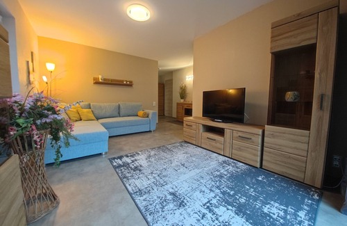 Schmiedefeld am Rennsteig Apartment | Apartment '1 Barrierefrei' with Shared Garden, Balcony and Wi-Fi