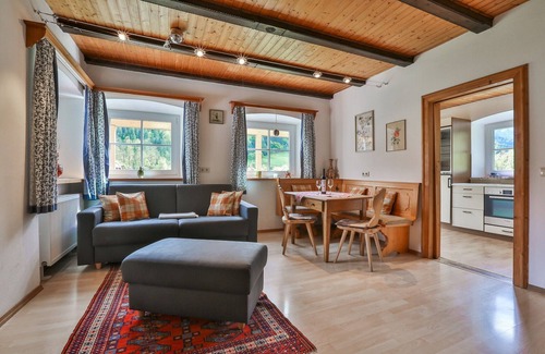 Ramsau Apartment | Apartment no. 1, 1-2 persons, 56 sqm, terrace, garden, bedroom