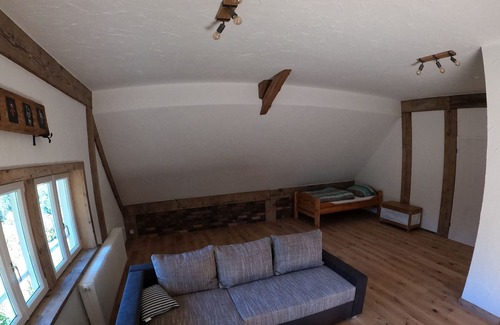Guetenbach Apartment | Apartment, about 100 square meters with 2 bedrooms and living room/bedroom and terrace for a maximum of 6 people