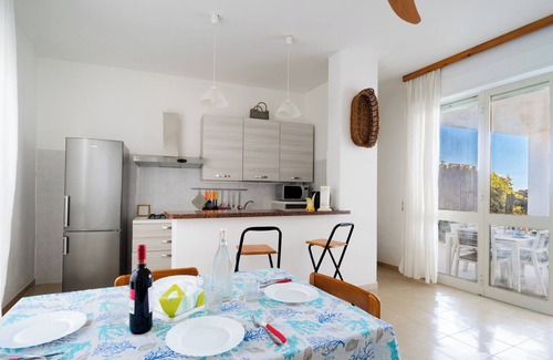Marina Serra Apartment | Apartment "Calliope" with Sea View, Private Terrace, Wi-Fi & A/C