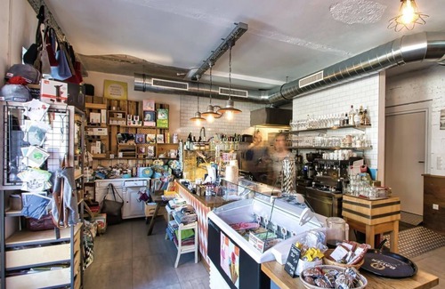 Hinterstoder Apartment | Apartment/Fewo 1, shower and bath, WC - Butchery - Cafe, Apartments & Shop