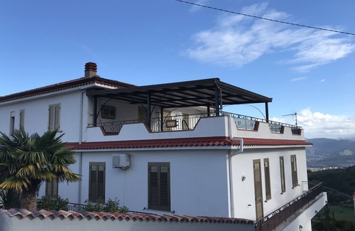 Galbato Apartment | Apartment in front of the Aeolian Islands: terrace with beautiful panoramic view