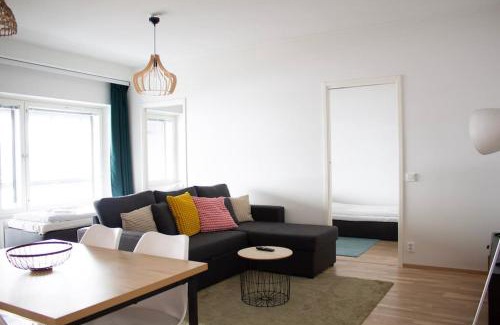 Keskinen District Apartment | Apartment in Konepaja with private sauna and a large balcony