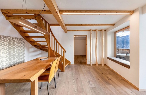 Trodena Apartment | Apartment 'Naturoase Stegerhof Ringelblume' with Mountain View, Shared Pool and Sauna