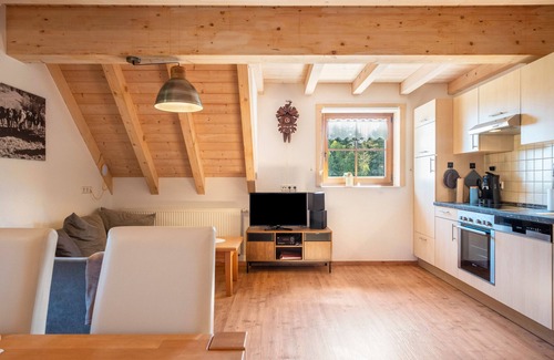 Schonach im Schwarzwald Apartment | Apartment 'Panoramablick, 85qm' with Shared Terrace, Shared Garden and Wi-Fi