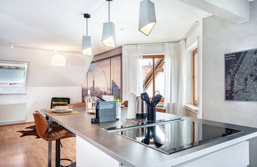 Bad Wurzach Apartment | Apartment 'Penthouse Müller' with Balcony and Wi-Fi
