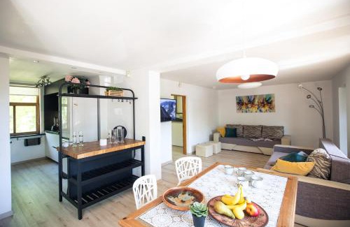 Agenskalns Apartment | Apartment with a terrace and a hot tub