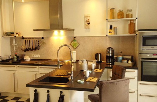 Bad Salzuflen Apartment | Apartment with fireplace, terrace and beach area