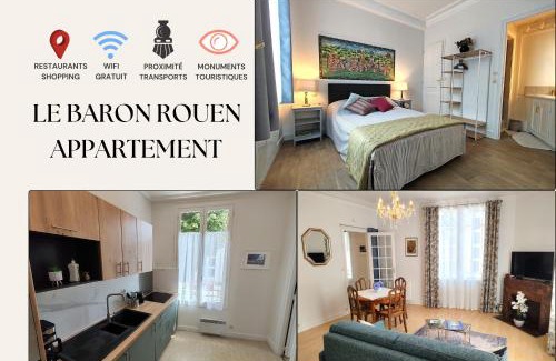 Coteaux Ouest Apartment | Appartement Le Baron Cœur de Rouen - Normandie