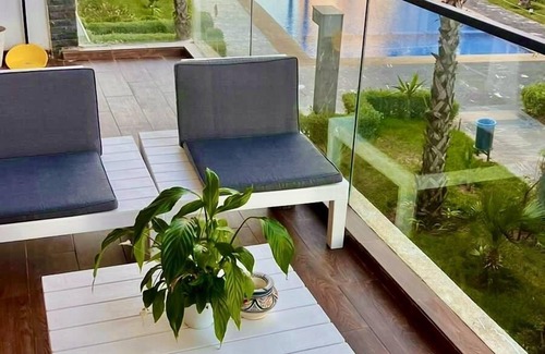 Soualem Trifiya Condo | Apt Tamaris/Sidi Rahal sea view, feet in the water