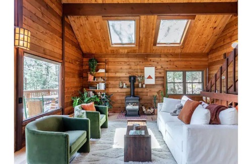 Bantam Cabin | Architect's A-Frame with a Salt Water Hot Tub on a Mountain in Litchfield