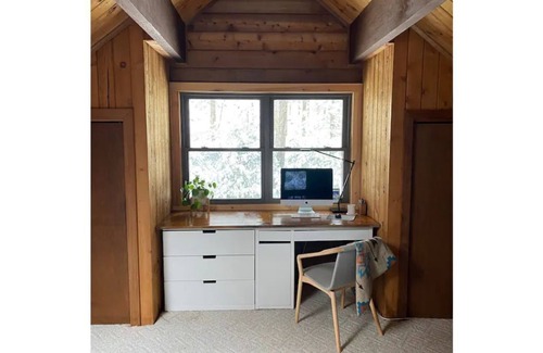 Bantam Cabin | Architect's A-Frame with a Salt Water Hot Tub on a Mountain in Litchfield