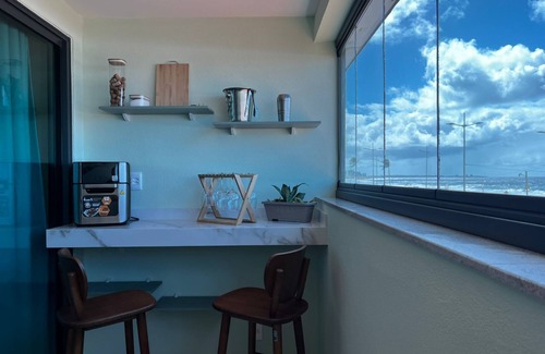 Armacao Apartment | Art Studio - Armação Beach - Oceanfront Studio with Gourmet Balcony - 45m² Unit 108