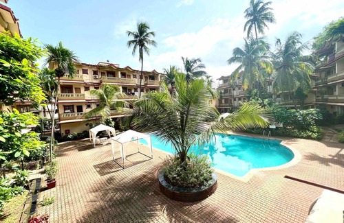 Candolim Apartment | Astral – 2BHK/Pool/WFH/WiFi