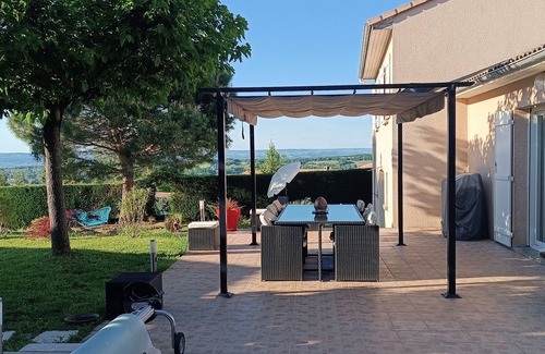 Marches House | At the foot of the Vercors: house with heated pool, panoramic view of the Drôme river