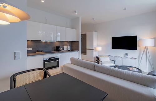 Travemuende Apartment | Atlantic Grand Hotel - Appartement Plus mit Balkon Oder Veranda