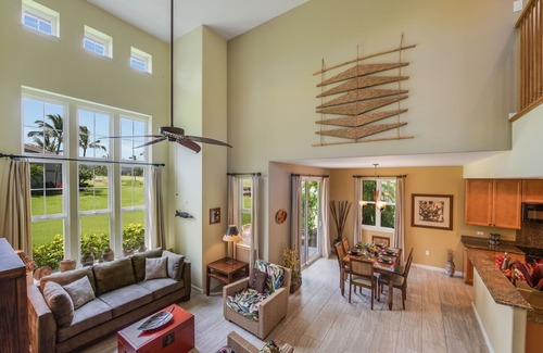 Waikoloa House | Aug 125 a nt sale! Colony Villas quiet redone end unit. Tropical views, 90 golf!