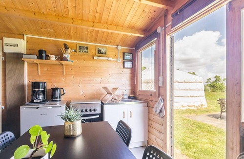 Denneville Apartment | Authentic Mongolian Yurt with Terrace in Normandy
